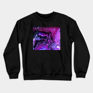 Azure, Violet, and Fuchsia Abstract Art Crewneck Sweatshirt